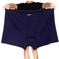 3er Pack Männer Big & Tall 2XL-13XL Unterwäsche Boxershorts Bamboo Soft Breathable Giant Oversized Underwear Trunks (Unterhosen In Übergröße) (Color : Blue, Size : 12XL) von MECKOZ