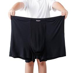 MECKOZ 3Stück Herren Unterwäsche in Übergröße Modal Boxershorts Atmungsaktiv und Weich mit 3D U Konvexem Beutel für Große und Große Menschen, 4XL-13XL (Color : Black, Size : 13XL) von MECKOZ