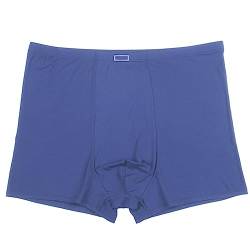 MECKOZ Herren Boxershorts in Übergröße 8XL-13XL Weicher, Atmungsaktiver Bambus Big & Tall Unterwäsche Hoch Elastisch & Plus Size & Großer Schritt (Color : Blue 2, Size : 12XL) von MECKOZ