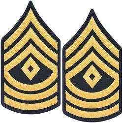 Army First Sergeant 1SG E8 Tuch-Rank für ASU Größe männlich, rot, Einheitsgröße von MEDALS OF AMERICA EST. 1976