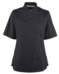 MEDANTA 1039 Kochjacke Damen kurzarm Chef Jacket Berufsbekleidung Gastronomie Schwarz von MEDANTA