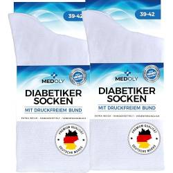 MEDOLY Diabetikersocken (6 Paar) ohne Gummibund, mit 97% Baumwolle, für Damen & Herren - Socken ohne störende Naht, Diabetiker Socken ohne Bund von MEDOLY