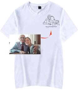 MEDUOLA Personalisierte Rundhals-T-Shirts, Herren-T-Shirts mit Foto und Text, personalisierte Geschenke (Skizze) von MEDUOLA