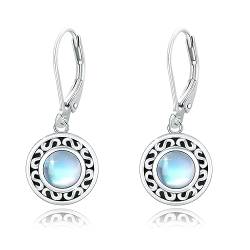 Mondstein Ohrringe 925 Sterling Silber Vintage Mondstein Ohrringe Hängend Ohrringe Amulett Mondstein Schmuck Geschenke für Mutter Mama Frauen Damen Mädchen Frau von MEDWISE