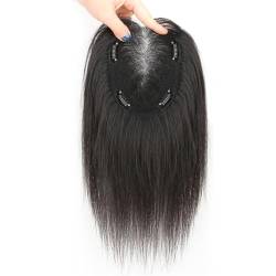 Topper Aus 100% Echthaar For Frauen Atmungsaktives Mesh-Toupet For Den Sommer Kein Pony-Clip Im Oberen Haarteil Handgewebte Haarverlängerungen Ohne Pony For Dünner Werdendes Haar (Size : 10 inch) von MEECHI