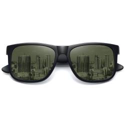 MEETSUN Polarisierte Sonnenbrille für Männer Frauen UV-Schutz Klassische Sonnenbrille zum Fahren Schwarzer Rahmen-G15-Linse von MEETSUN
