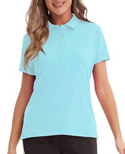 MEETYOO Damen P14 Polo Shirt, Himmelblau, M EU von MEETYOO