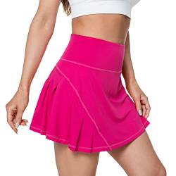 MEETYOO Damen Tennis Skort Summer Mini Tennisröcke Sport Golfrock mit Tasche & Innenhose für Laufen Tennis Golf Uv-Schutz Outdoor Reise von MEETYOO