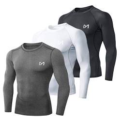 MEETYOO Kompressionsshirt Herren, Funktionsshirt Langarm Fitnessshirt Männer Sportshirt Atmungsaktiv Laufshirt für Laufen Jogging Sport Turnhalle,XL von MEETYOO