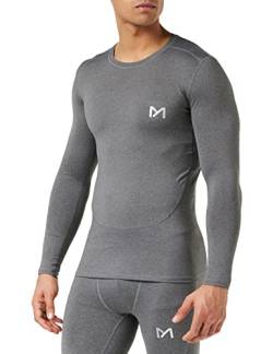 MEETYOO Kompressionsshirt Herren, Funktionsshirt Langarm Fitnessshirt Männer Sportshirt Atmungsaktiv Laufshirt für Laufen Jogging Sport Turnhalle von MEETYOO