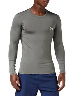 MEETYOO Kompressionsshirt Herren, Funktionsshirt Langarm Fitnessshirt Männer Sportshirt Atmungsaktiv Laufshirt für Laufen Jogging Sport Turnhalle von MEETYOO