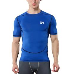 MEETYOO Kompressionsshirt Herren, Laufshirt Kurzarm Funktionsshirt Atmungsaktiv Sportshirt Männer T-Shirt für Running Jogging Fitness Gym von MEETYOO