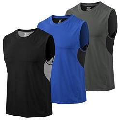 MEETYOO Men's T6 Vest, Schwarz + Blau + Grau, M von MEETYOO