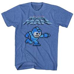 Mega Man Herren T-Shirt Mega Gunner Gr. M, Retro Royal Heather von MEGAMAN