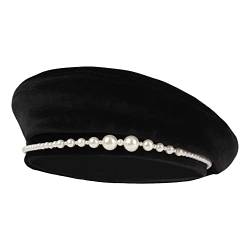 MEGAUK Damen Barett Französische Mütze Mädchen Wollmütze Beanie Maler Kappe Prinzessinhut Fraumütze Baske Baskenmütze Beret Cap Herbst Winter Hut von MEGAUK