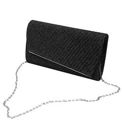 MEGAUK Damen Glitzer Clutch Unterarmtasche mit Abnehmbare Kette für Hochzeit Wedding Ball Bankett Prom Party von MEGAUK