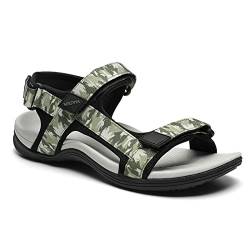 MEGNYA Bequeme Wandersandalen für Damen, Sport Wandersandalen mit verstellbaren Trägern, lässige athletische Sandalen für Outdoor Active, W3-Tarngrün, 38 EU von MEGNYA