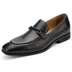 MEIJIANA Herren Mokassins Herren Elegante Schuhe Herren Casual Slip on Anzugschuhe, Schwarz-01, 43 EU (10 UK) von MEIJIANA