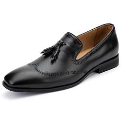 MEIJIANA Herren Mokassins Herren Elegante Schuhe Herren Casual Slip on Anzugschuhe, Schwarz-03, 41 EU (8 UK) von MEIJIANA