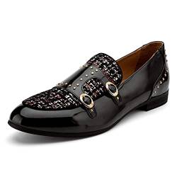 MEIJIANA Herren Mokassins Herren Schuhe Mokassins Leder Schuhe Herren Slipper Business Schuhe Herren, Schwarz-02, 45 EU (12 UK) von MEIJIANA