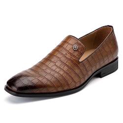 MEIJIANA Herren Mokassins Klassische Herren Anzug Schuhe Elegante Schuhe Leder Sommer Freizeitschuhe, Braun-06, 43 EU (10 UK) von MEIJIANA