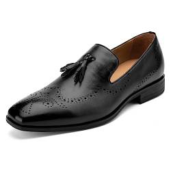 MEIJIANA Herren Mokassins Klassische Herren Anzug Schuhe Elegante Schuhe Leder Sommer Freizeitschuhe, Schwarz-01, 44 EU (11 UK) von MEIJIANA