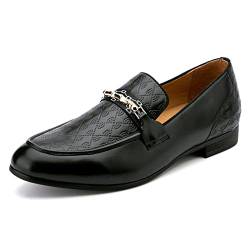 MEIJIANA Mokassins für Herren Freizeitschuhe Herren Schuhe Kunstleder Mokassin Herren, Schwarz-02, 42 EU (9 UK) von MEIJIANA