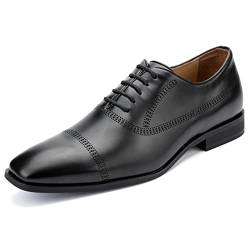 MEIJIANA Oxford Schuhe Herren Business Schuhe Leder Elegante Herren Anzugschuhe Sommer Schnürhalbschuhe, Schwarz-1, 42 EU (9 UK) von MEIJIANA