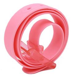 MEISHINE® 115 * 3.5cm Unisex Candy Colour Gürtel aus Silikon Perfect Für Damen/Herren (Pink) von MEISHINE