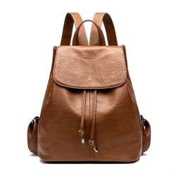 MEIWENMI Damen Tasche Rucksack Handtasche Frauen Klein Anti Diebstahl backpack PU Leder Casual Travel Backpack Weekender 55117 Braun von MEIWENMI