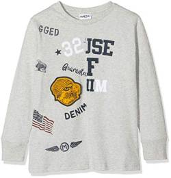 MEK Jungen T-Shirt Jersey Mano Daino Langarmshirt, Grau (Grigio Melange 02 801), 110 (Herstellergröße: 5A) von MEK