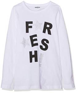 MEK Mädchen T-Shirt Jersey M/l. Con Stampa Pullunder, Weiß (Optical White 01 001), 140 (Herstellergröße: 10A) von MEK