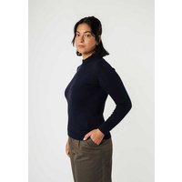 MELA Strickpullover Damen Feinstrick-Pullover SADA Rippbündchen von MELA