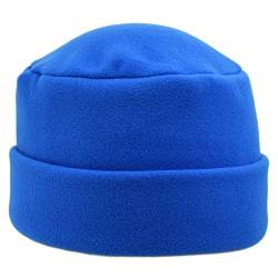 MELEGARI Damenhut mit Revers | Beanie Lyuba | Fleece Polar Fleece | Tasche | Made in Italy, hellblau, One size von MELEGARI