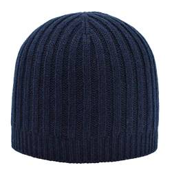 MELEGARI Mütze Beanie Padova | 100% Kaschmir | Made in Italy | Unisex | ohne Umschlag, CMCU24008, Blau, CMCU24008 One size von MELEGARI