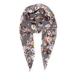 Schal für Damen, leicht, Blumenmuster, Schal für Herbst und Winter, Nf165-4, Einheitsgröße von MELIFLUOS DESIGNED IN SPAIN