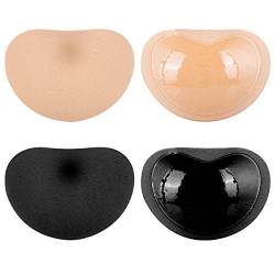 MELLIEX 2 Paar Selbstklebend BH Einlagen, Wiederverwendbar Atmungsaktiv Sponge Bra Push-up Pads von MELLIEX