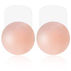 MELLIEX Nipple Cover - Silikon-Gel Brustaufkleber Damen BH Nippelabdeckung Selbstklebend hochdrücken & Wiederverwendbar, Kleidern und Badebekleidung (1 Paar Runde, L) von MELLIEX