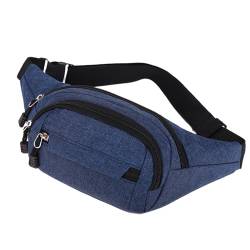1 lässige Hüfttasche, große Kapazität, wasserdichte Hüfttasche für Pendler, Lauftasche, verstellbare Messenger-Brusttasche, geeignet für Reisen, Einkaufen, Sport, Unisex (blau) von MEMOFYND