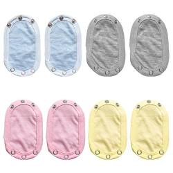 MEMOFYND 8 Stück Westenverlängerungen, Baby-Body-Verlängerungen, Baby-Kleidungszubehör, Overall-Schrittverlängerungen Für Jungen, Mädchen, Baumwollstoff, 9 X 13 cm von MEMOFYND