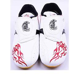 MENG Taekwondo Schuhe, Atmungsaktiv Kampfsport Turnschuhe, Sport Boxen Kung Fu Taichi Leichte Schuhe for Erwachsene und Kinder (Color : White, Size : 39) von MENG