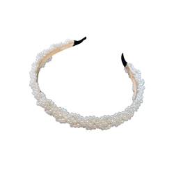 weibliche Haare, Haare, Unregelmäßige Perlen-Stirnbänder for Frauen, Haarband, große/mittlere/kleine Perlen-Braut-Haar-Accessoires, Kopfschmuck (Farbe: C, Größe: Einheitsgröße) (Color : C, Size : On von MENTAM
