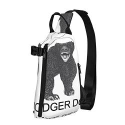 MEPED Crossbody Sling Rucksack Honey Badger Sling Bag Reise Wandern Brusttasche Tagesrucksack, Schwarz, Einheitsgröße, von MEPED
