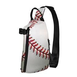 MEPED Crossbody Sling Rucksack Sport Ball Baseball Sling Bag Reise Wandern Brusttasche Tagesrucksack, Schwarz, von MEPED