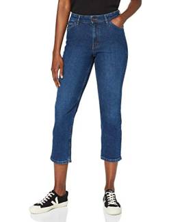 MERAKI Damen Kurz Geschnittene Slim Fit Jeans mit Mittlerem Bund, Indigo, 26W / 32L von MERAKI