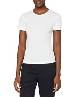 MERAKI Damen T-Shirt mit Rundem Ausschnitt, Weiß (White), 38 von MERAKI
