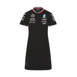 MERCEDES AMG PETRONAS F1 Frauen 2024 Team Tshirt-Kleid - Schwarz - Größe: M von MERCEDES AMG PETRONAS