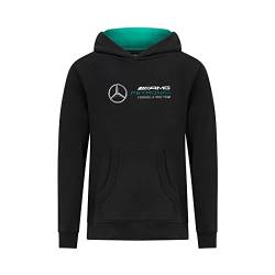 MERCEDES AMG PETRONAS Formula One Team - Kinder-Logo-Hoodie - Schwarz - Größe: 3/4 Jahre (104) von MERCEDES AMG PETRONAS