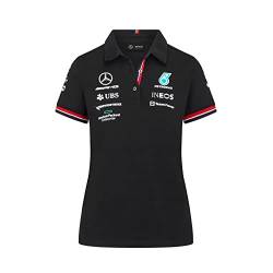 MERCEDES AMG PETRONAS Formula One Team - Offizielle Formel 1 Merchandise Kollektion - 2022 Team Polo - Schwarz - Damen - L von MERCEDES AMG PETRONAS