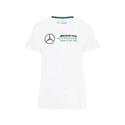 MERCEDES AMG PETRONAS Formula One Team - Offizielle Formel 1 Merchandise Kollektion - T-Shirt mit großem Logo für Damen - Weiß - L von MERCEDES AMG PETRONAS